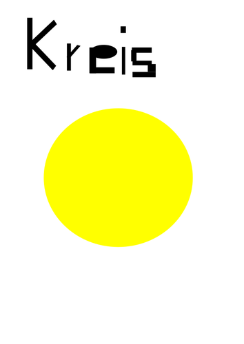 Yellow circle vector image