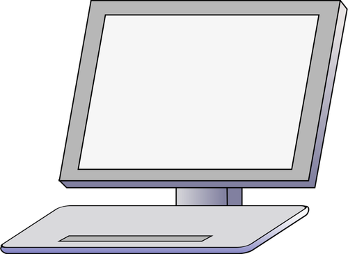 Vector illustration of the front of the PC