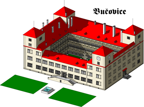 Gráficos de vetor de Bucovice Chateau