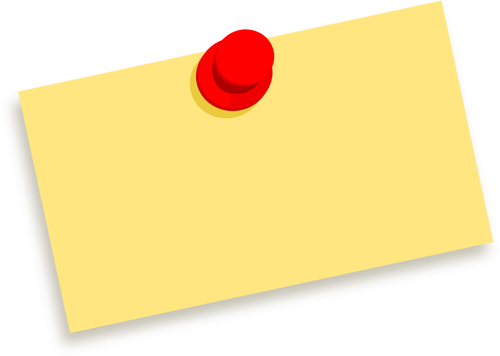 Keltainen paperihuomautus värivektorin ClipArt-kuvassa