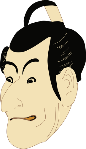 Kabuki-näyttelijän vektori clipart-kuva