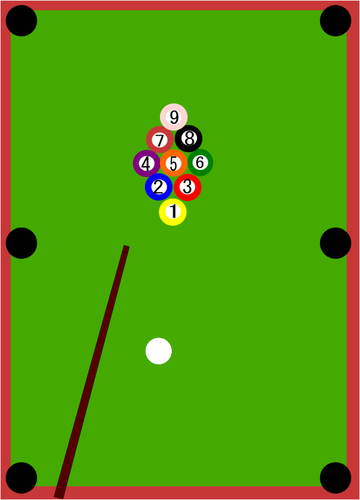 Snooker vektor image ved bordet