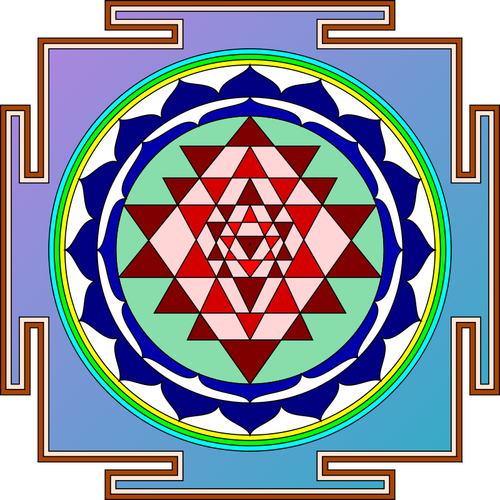 Sri Yantra ベクトル画像