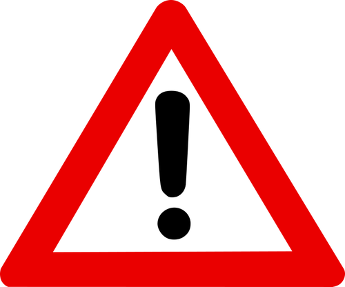 Danger ahead vector road sign