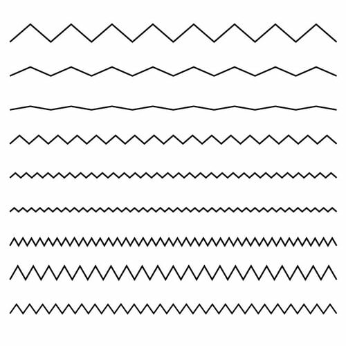 zigzag lines in word