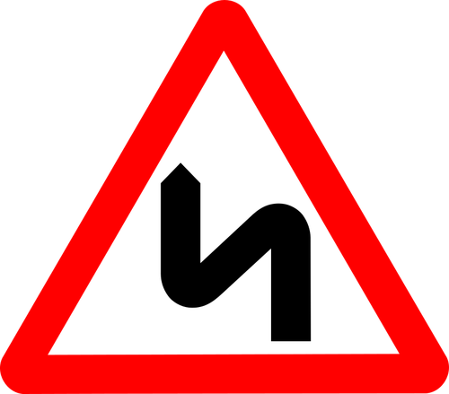 Road sign for attention