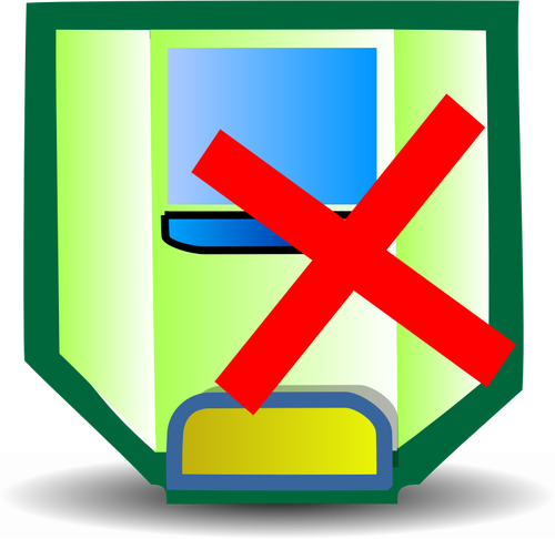 Grafika wektorowa zielony zip odmontować znak