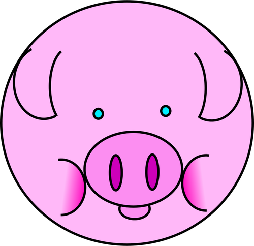 Rosa Schwein-Vektor-Bild