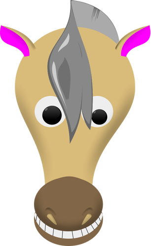 Comic horse face vector image