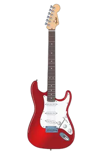 Rouge électrique rock guitare vector clipart