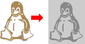 Immagine vettoriale tutorial pinguino