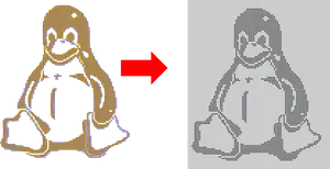 Penguin tutorial vektor bilde