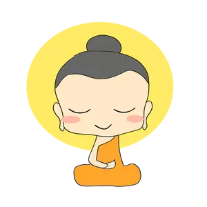Little buddha girl vector
