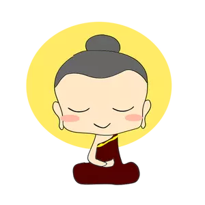 Dibujo de dibujos animados Buddha vectorial