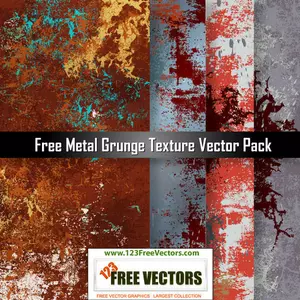Kovové Grunge textury Vector Pack
