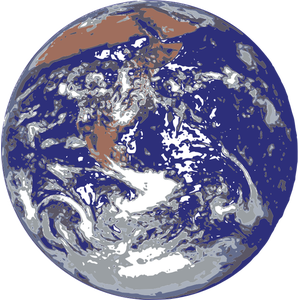Earth from space vector clip art