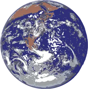 Terre vue de l'espace vectoriel une image clipart