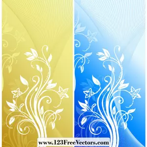 Abstract Floral Banner achtergrond