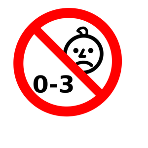Not suitable for children sign vector image