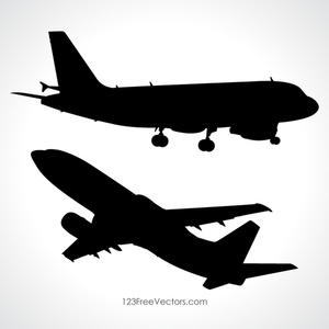 Vliegtuig Vector silhouet