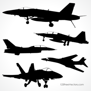 लड़ाकू विमान Silhouettes