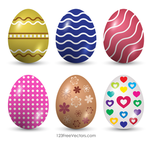 Happy Easter With Colorful Eggs