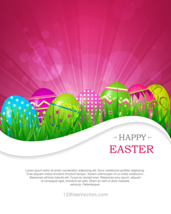 Abstract Colorful Easter Background Vector