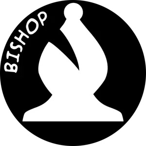 Biskop schack bonde vektorbild