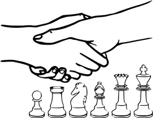 Pezzi degli scacchi e agitazione