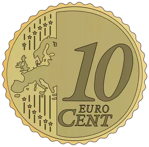 Vector image of 10 Euro cent