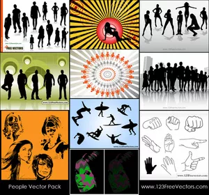 People Silhouettes Pack graphique