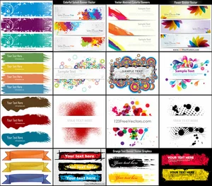 Collectie van banners in vector-formaat