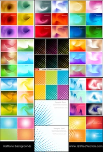Colorful halftone backgrounds