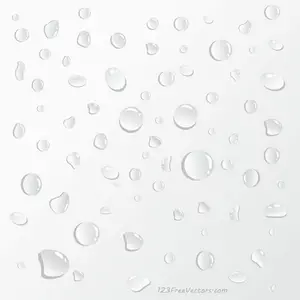 Gotas de agua sobre fondo blanco