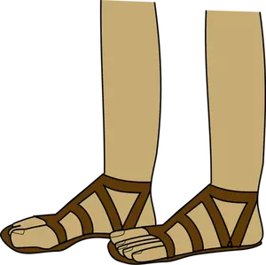 De picioare în imaginea vectorială sandale