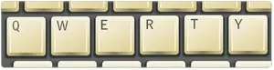 Vector illustration of qwerty keyboard