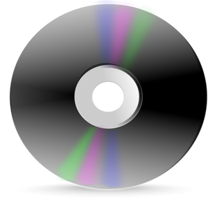 Imagen en escala de grises CD label vectorial