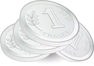 Stapel van zilveren munten Vector