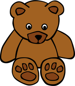 Simple teddy bear vector drawing