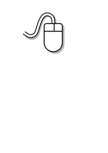 Wired computer mouse icon  vector mage