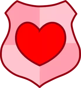 Vetor desenho do escudo do amor