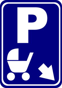 Panneau « Parking pour les poussettes »