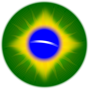 Yuvarlak Brezilya bayrağı illüstrasyon vektör