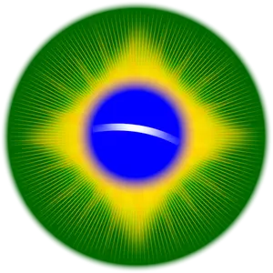Abgerundete Brasilien Flagge Vektor-illustration