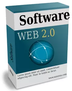 Web 2.0 programvara box vektorbild