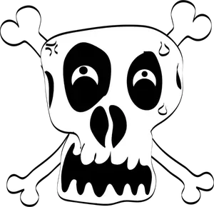 Graphics of scary monster skull