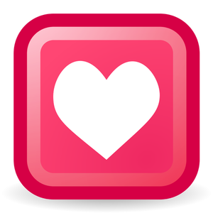 Heart shape in a rectangle vector image