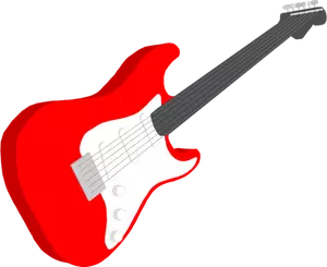 Rode elektrische gitaar vectorafbeeldingen