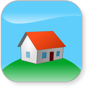 Home on top of a hill vector graphics