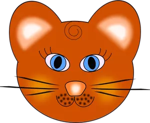 Kočičí hlavy s modrýma očima vektorový obrázek